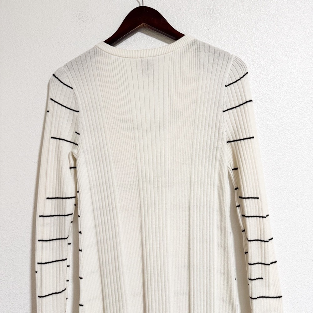 Cabi Dashes Striped Ribbed Long Line Duster Cardigan - Picture 6 of 11